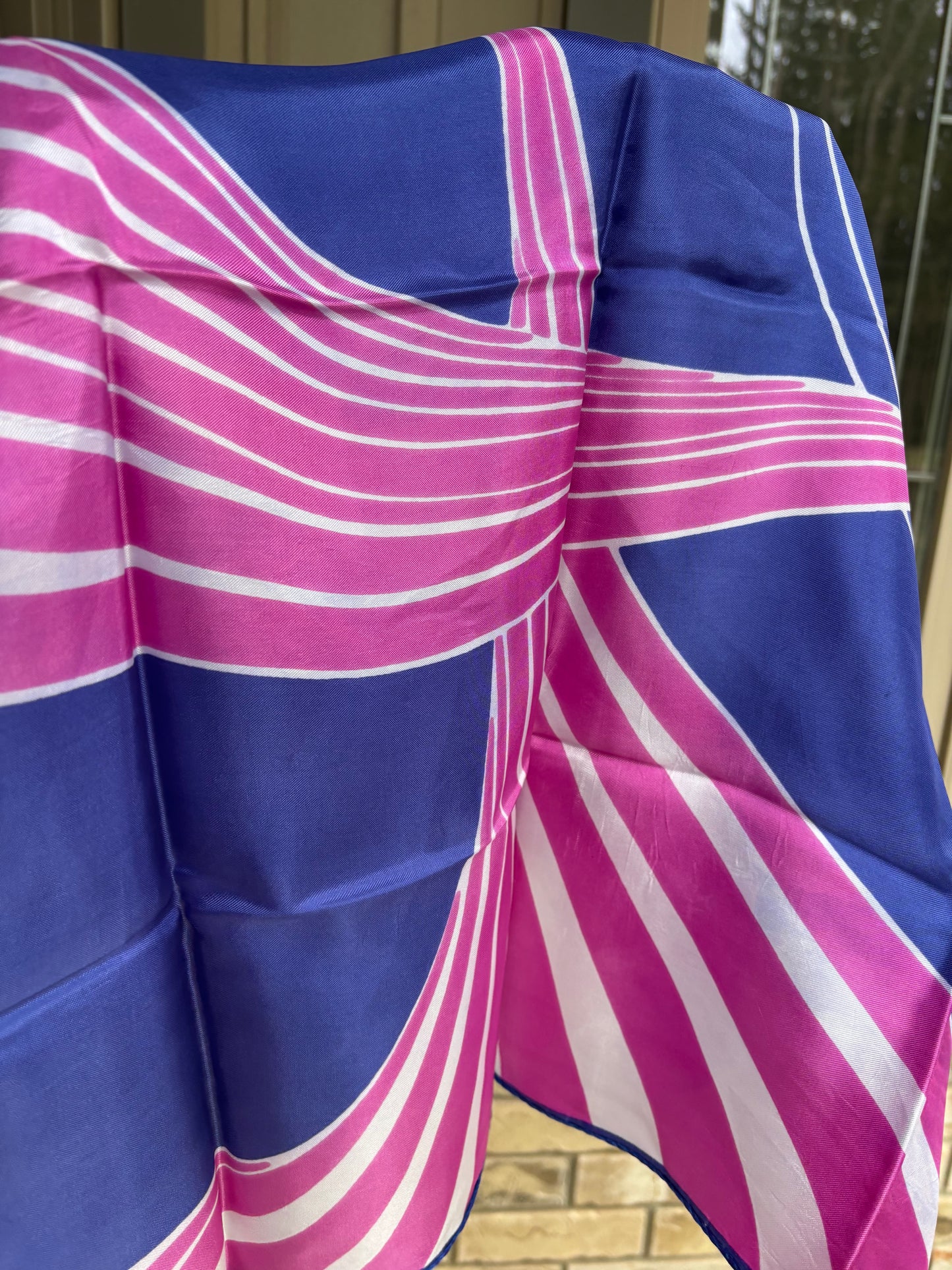 Pink & Purple Satin Square Scarf