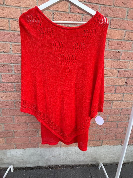 Red Hot Cape Dress Fits M