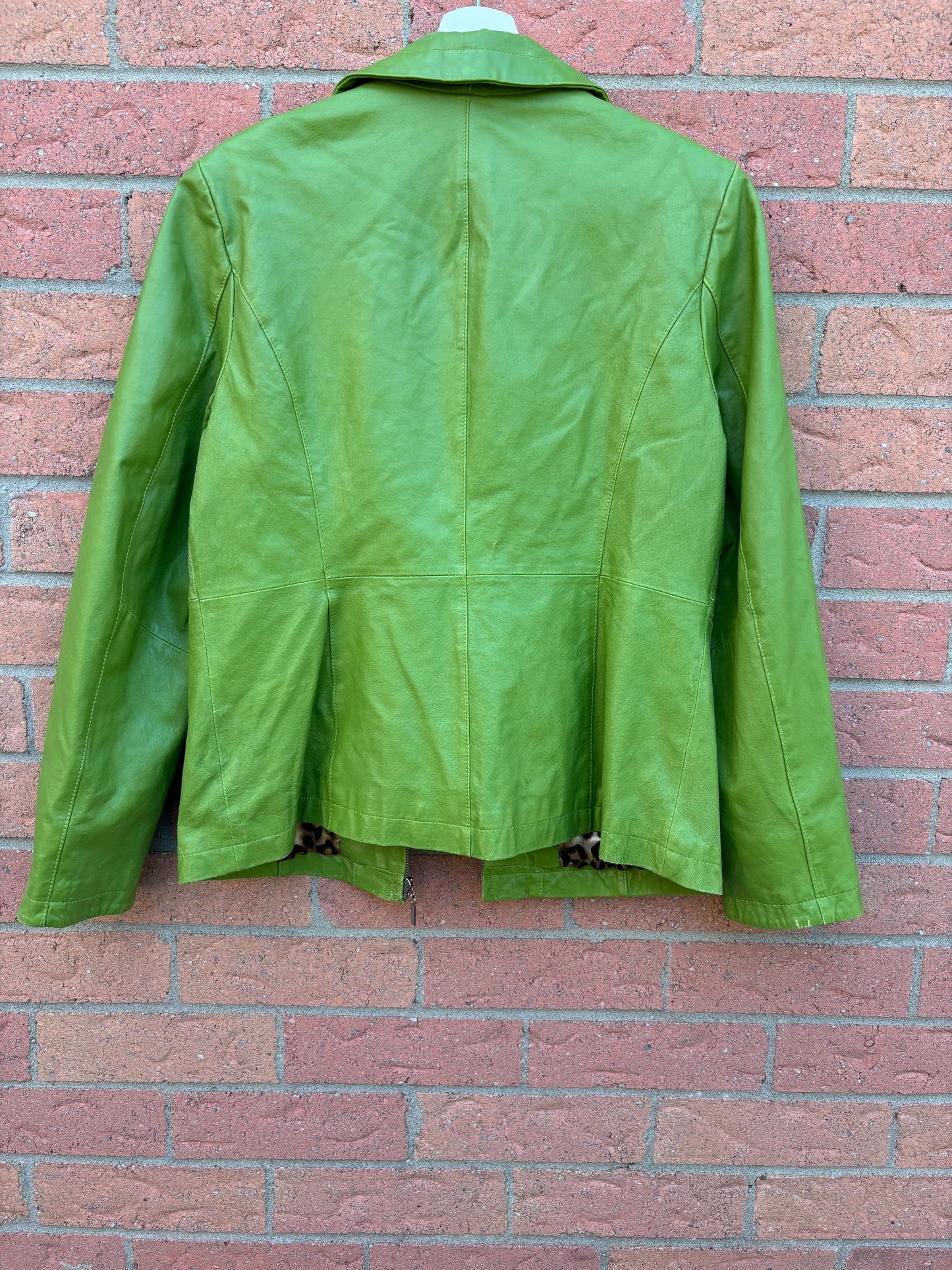 Green Genuine Leather Jacket Size Medium