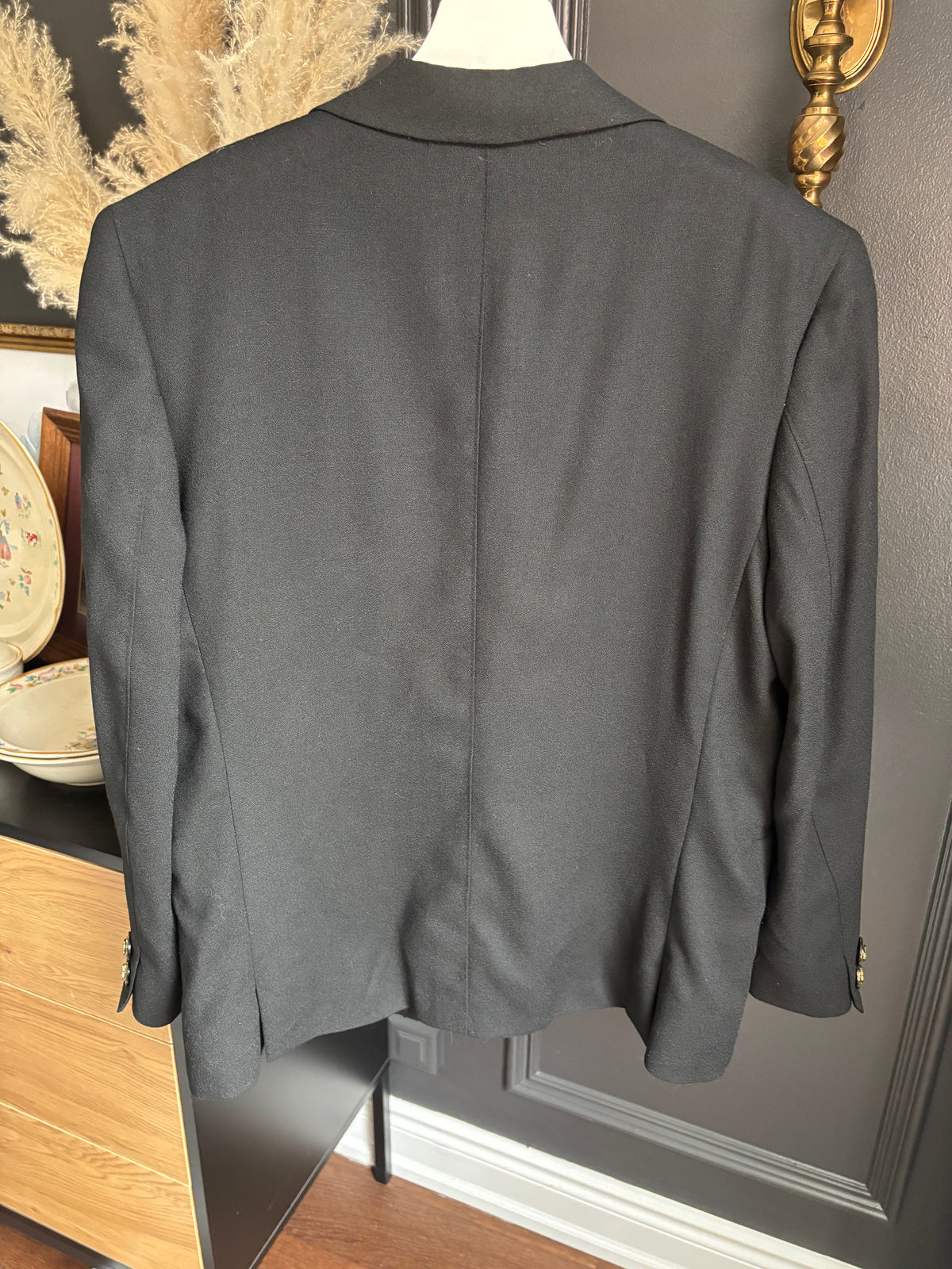 Vintage Fitted Black Lou Myles Blazer Size 8
