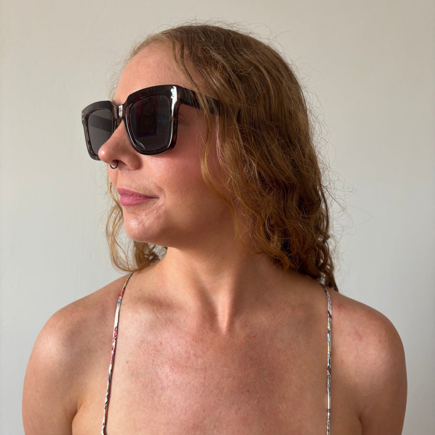 Squared Tortoise Shell Sunglasses