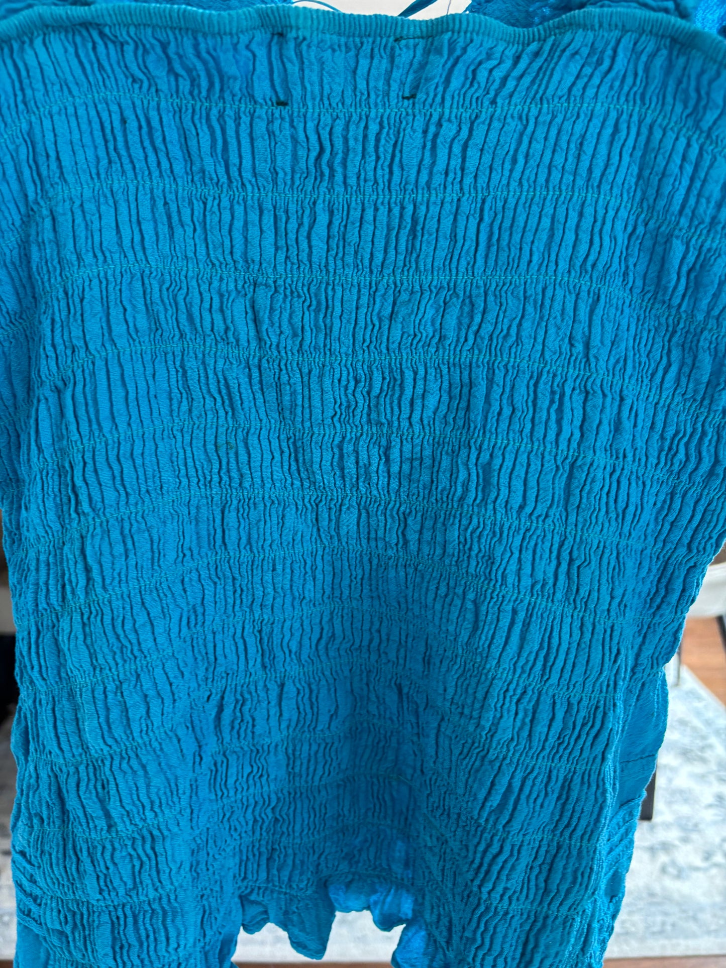 Blue Crochet Beach Top Size M