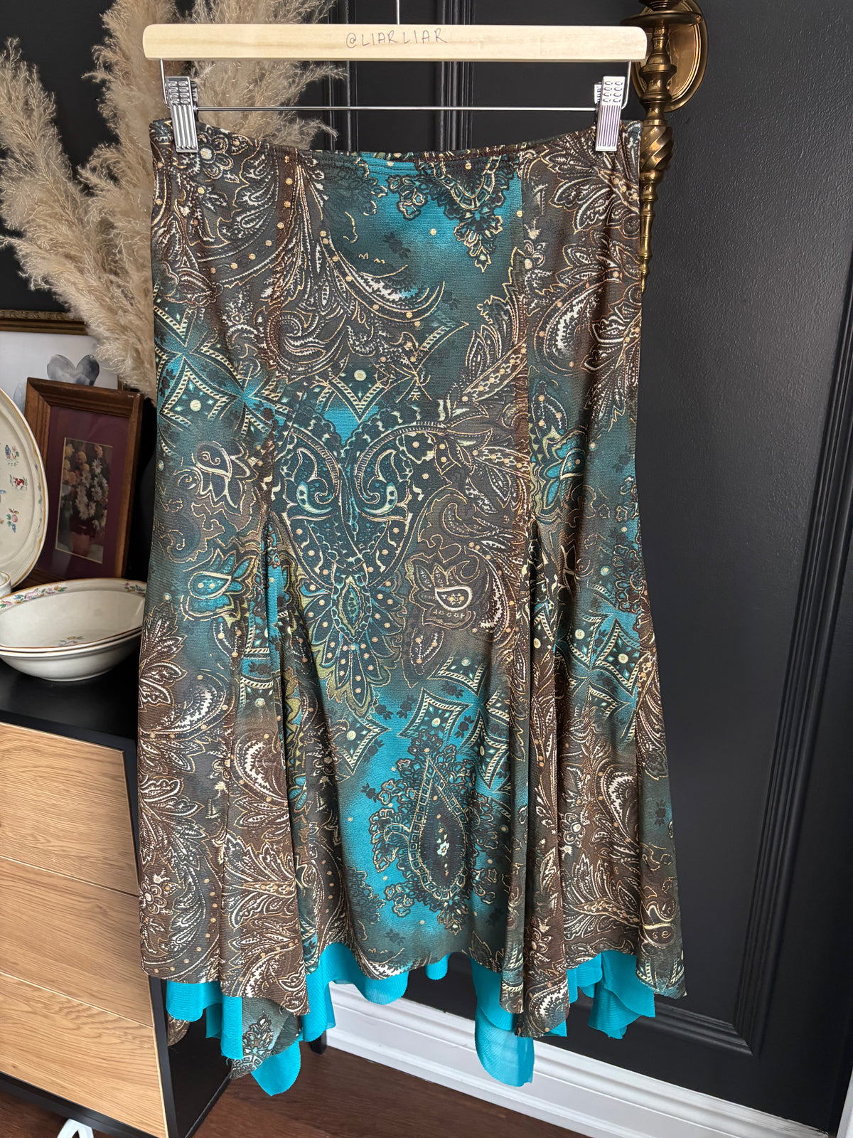 Vintage Frank Lyman Midi Skirt Size M