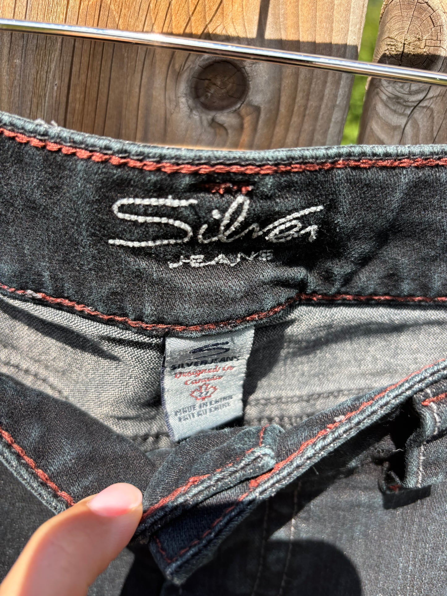 Dark Bootcut Low Rise Silver Jeans