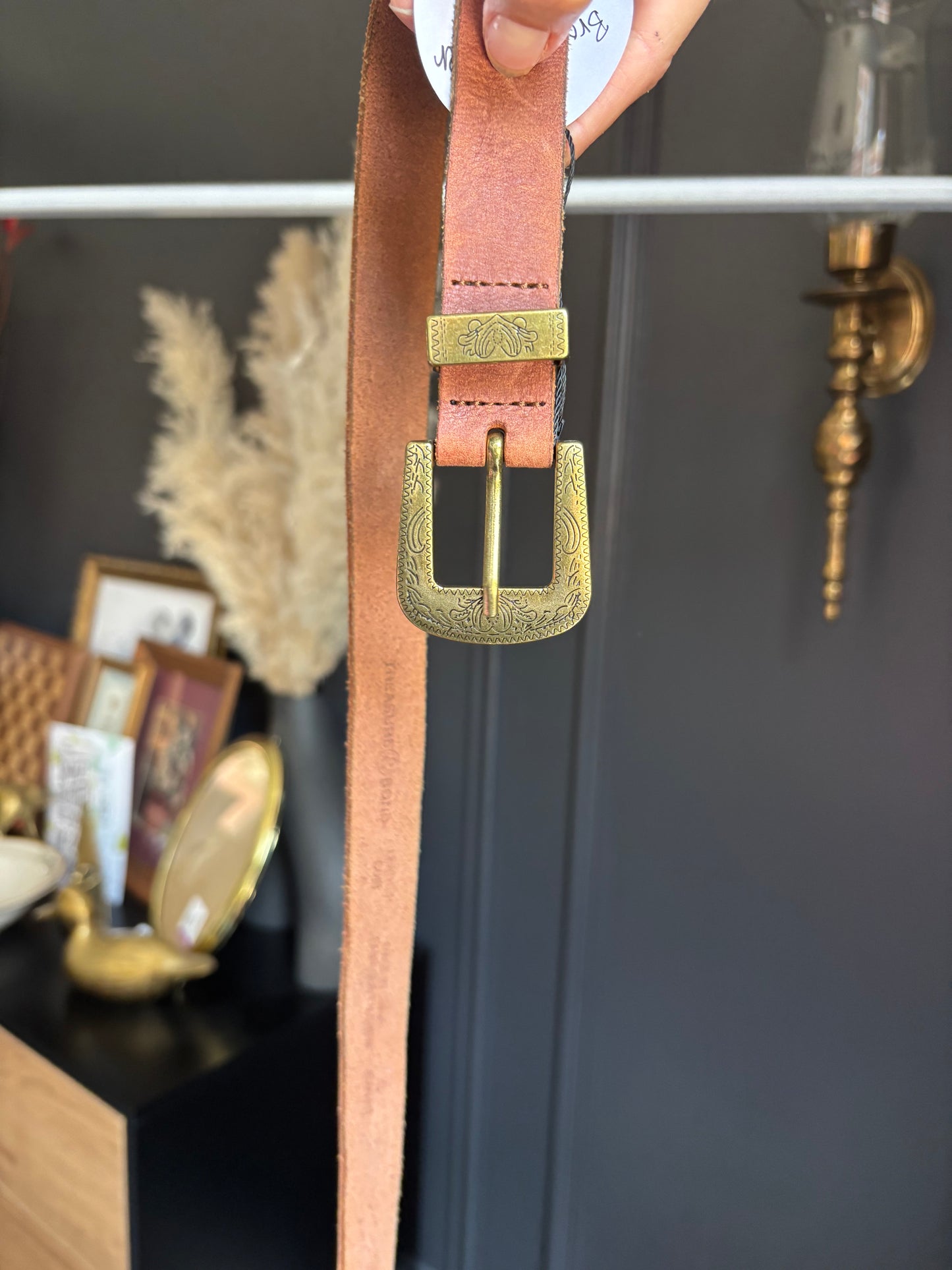 Brown Leather Belt Size S