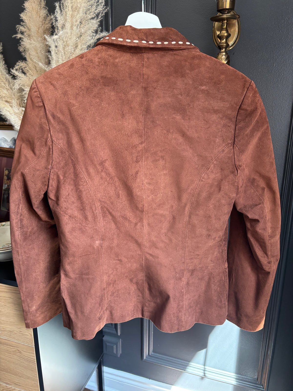 Vintage Danier Brown Sued Blazer Style Jacket Size S