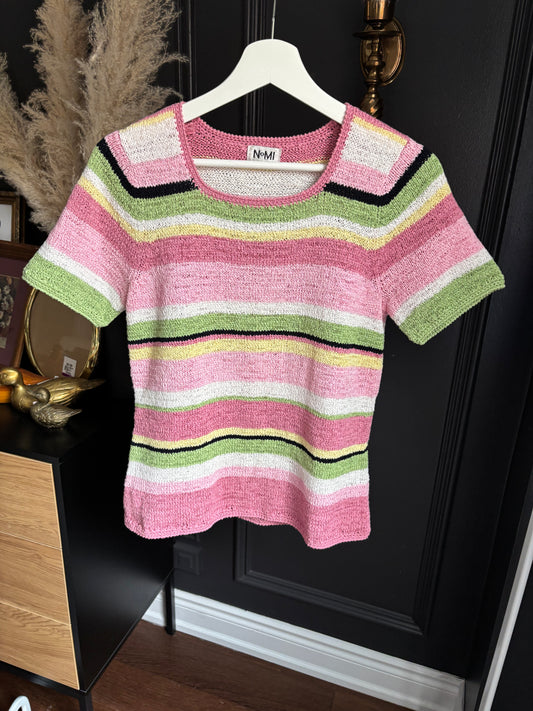 Vintage Short Sleeved Knit Top Size M