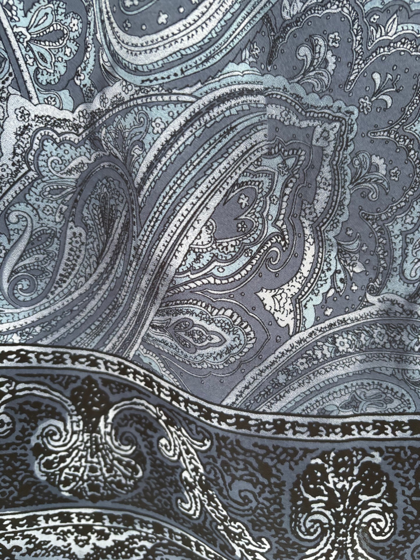 Vintage Paisley Blue Skirt Size 13