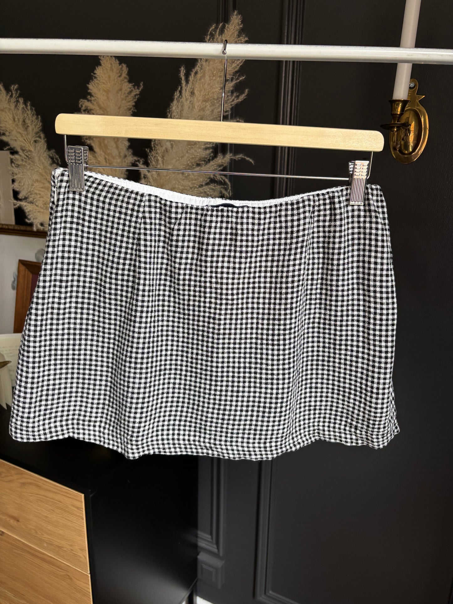 Gingham Mini Skort Size S