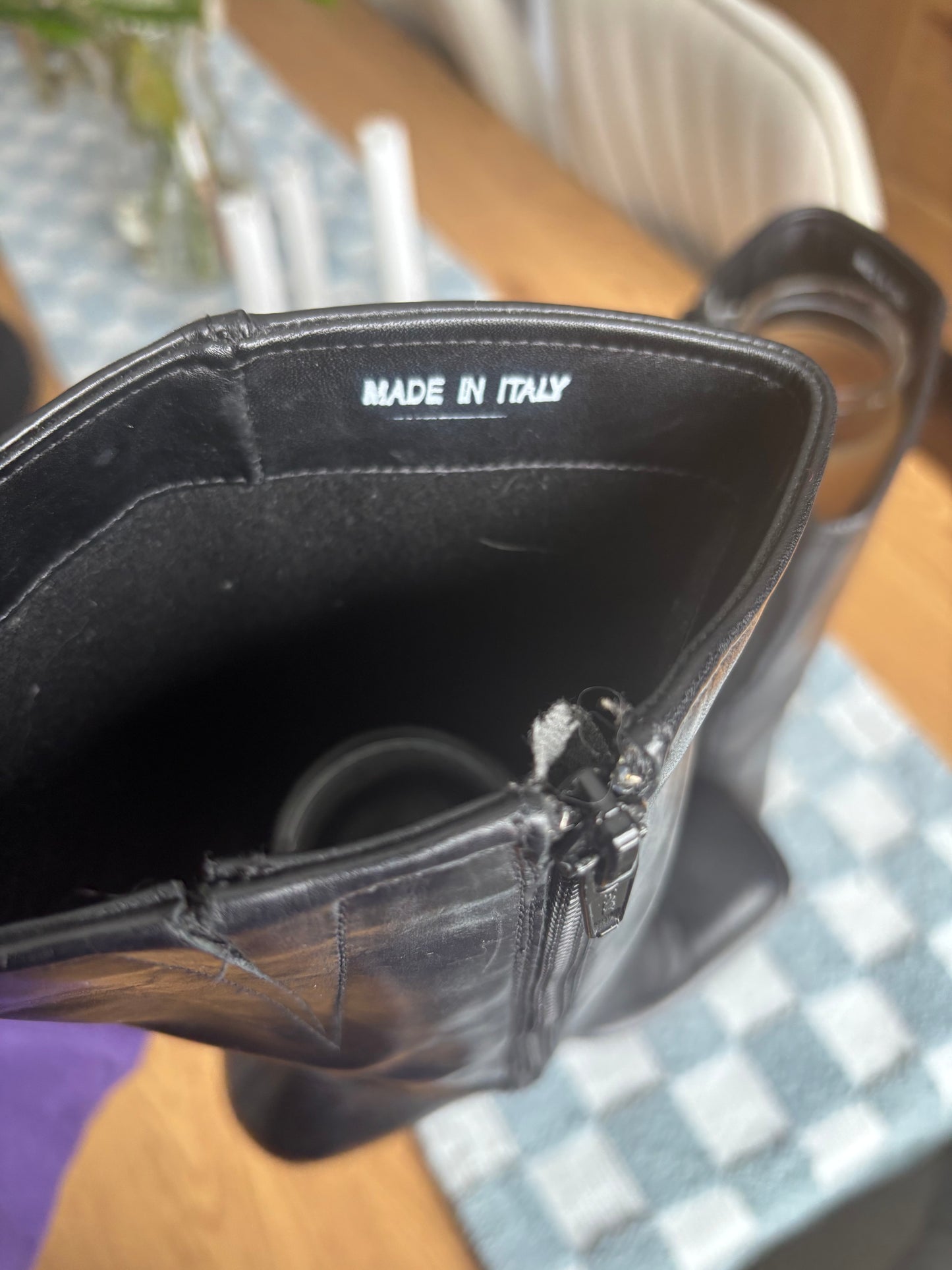 Vintage Prialpas Gomma Italian Leather Boots Size 38