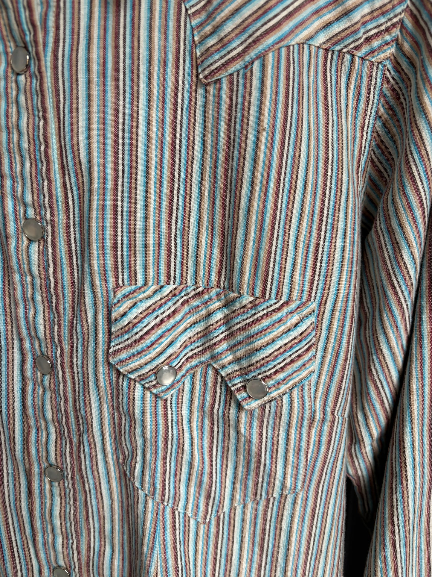 Western Striped Long Sleeved Shirt Size M