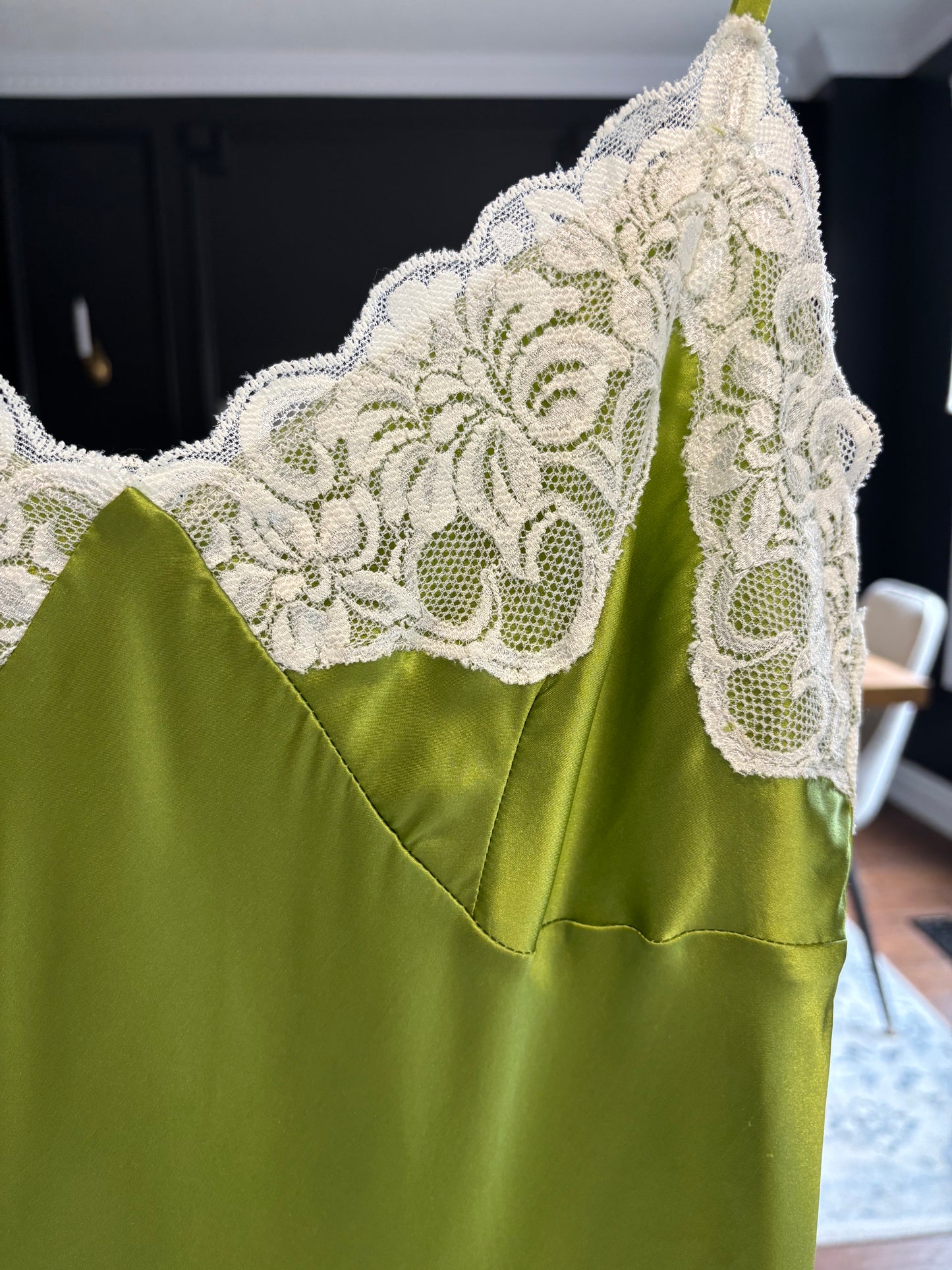 Silk Olive Green Cami Size 12