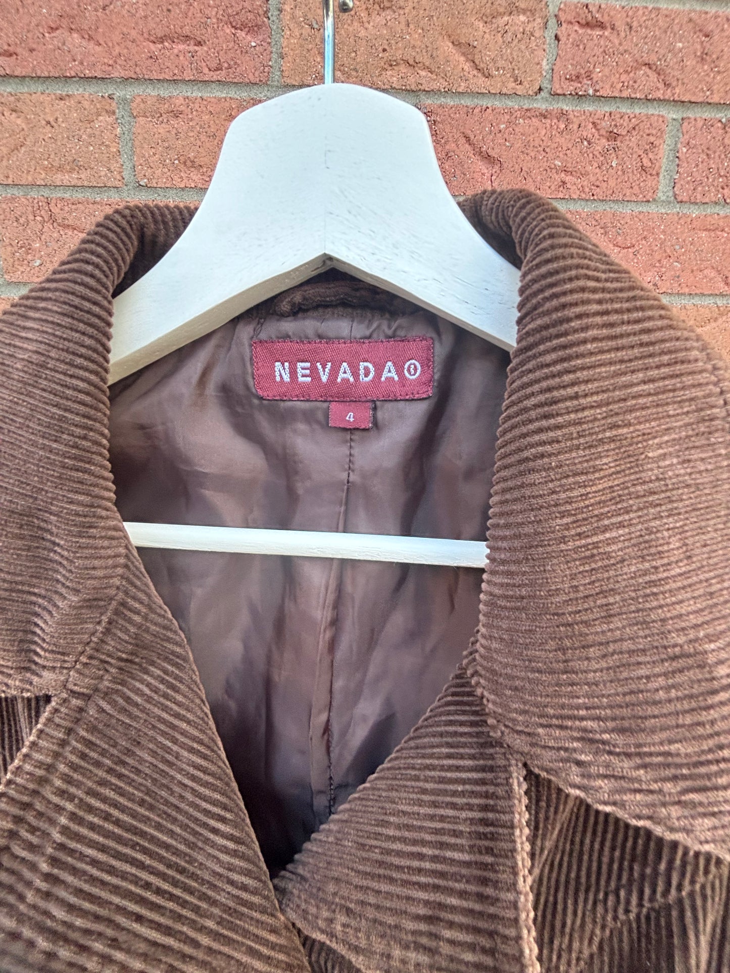 Brown Corduroy Jacket Size 4