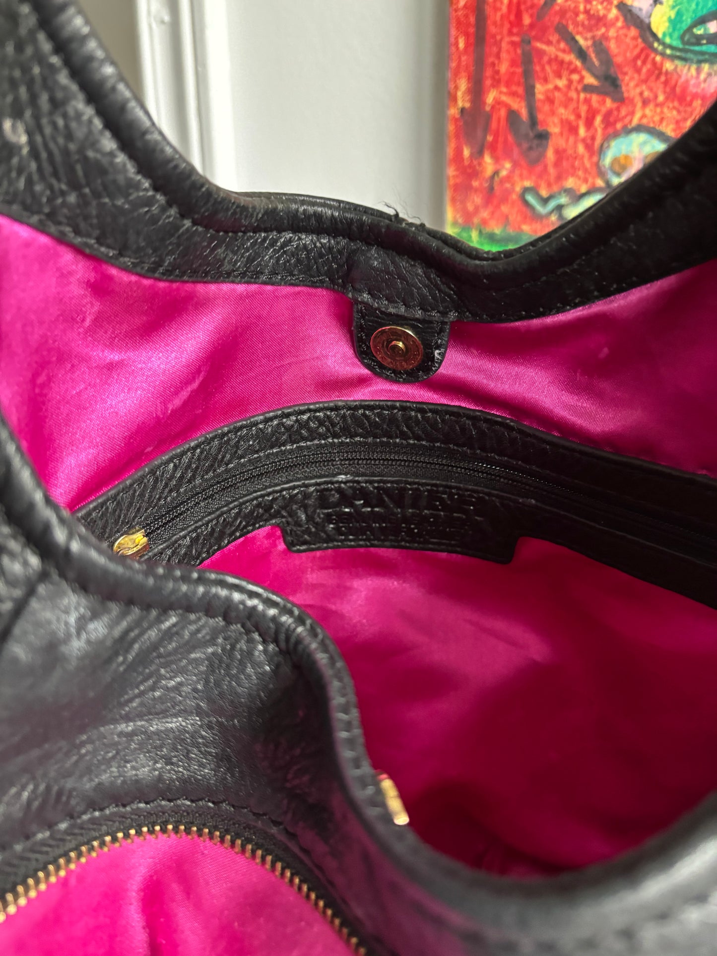 Danier Black Leather Shoulder Bag