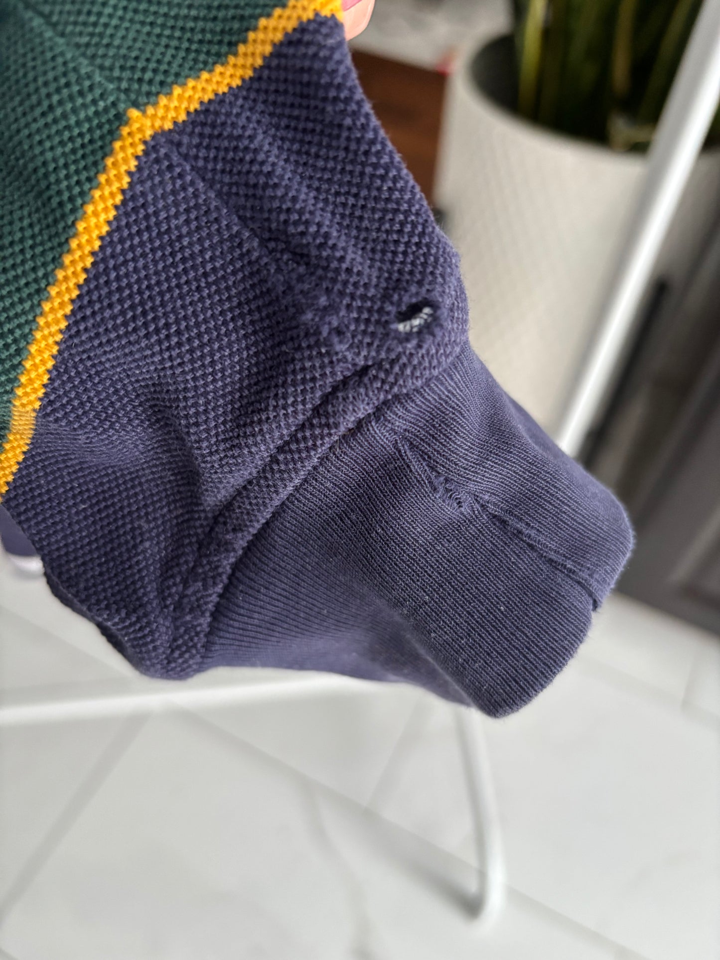 Tommy Striped Rugby Shirt Size L