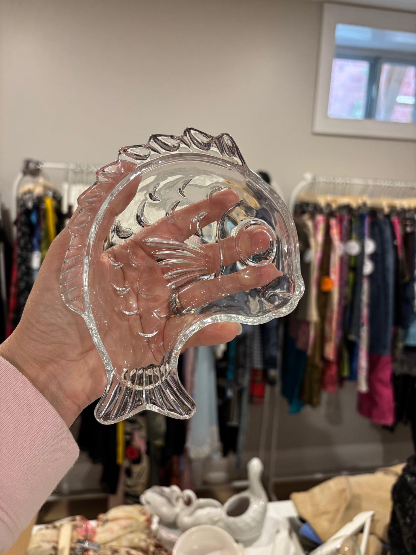 Glass Curved Fish Dish