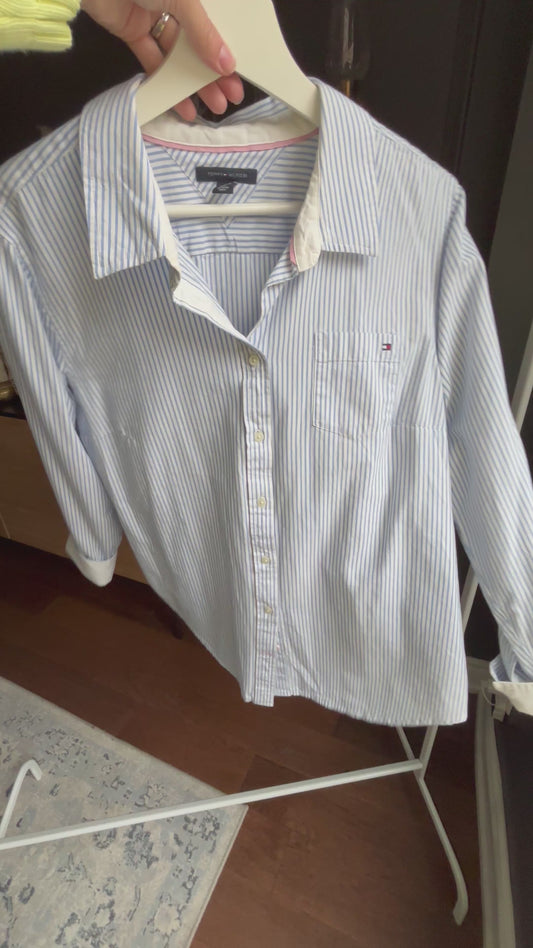 Tommy Hilfiger Striped Button Down Shirt Size XL