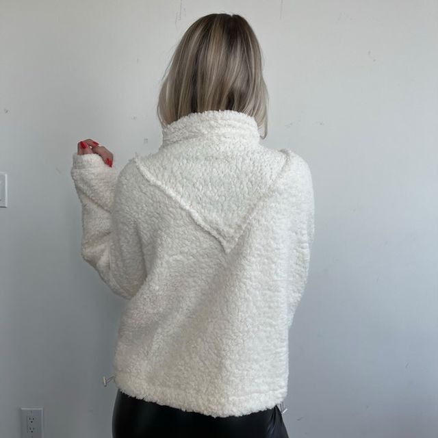 Cropped Half Zip Sherpa