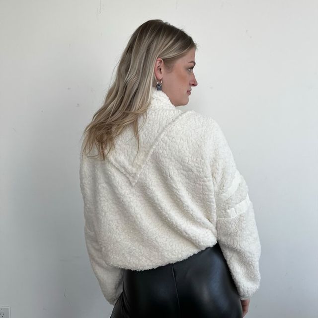 Cropped Half Zip Sherpa